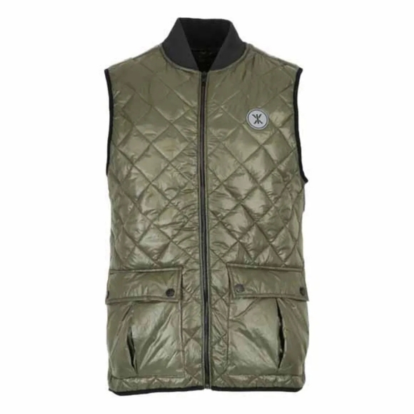 Onepiece Other - Onepiece Champ Quilted Vest Olive Green Unisex Men’s S Puffer Snap Pocket
